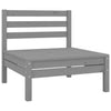 vidaXL 3 Piece Patio Lounge Set Solid Wood Pine Gray-4