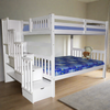 Bunk Bed Staircase Full over Full with Storage White