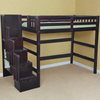 Loft Bed Twin Staircase with Storage Espresso