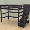 Loft Bed Twin Staircase with Storage Espresso