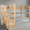 Loft Bed Full Staircase with Storage Natural