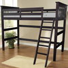 Loft Bed Full High with Angled Ladder Espresso