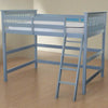Loft Bed Full High with Angled Ladder Grey