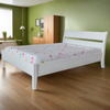 Sleigh Solid Wood Bed White