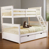 Bunk Bed Twin over Full with Storage or Trundle White