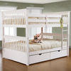 Bunk Bed Full over Full with Storage or Trundle White