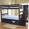 Bunk Bed Staircase Twin over Twin Espresso