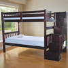 Bunk Bed Staircase Twin over Twin Espresso