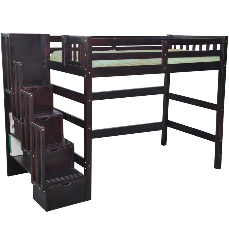 Stairway High Loft Beds | Quality Kids Bunk Beds | Staircase Loft Bed ...