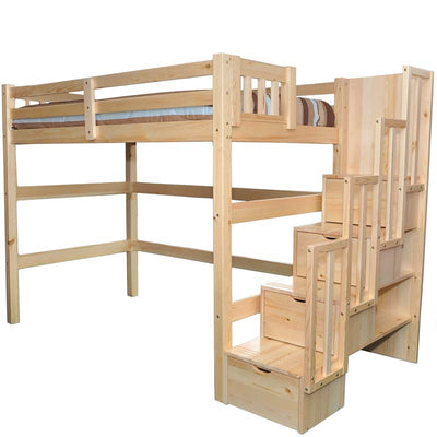 adult loft bed with stairs