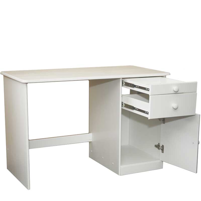 Solid Wood Desk White | Soft Close Drawers | Student Computer Desk ...